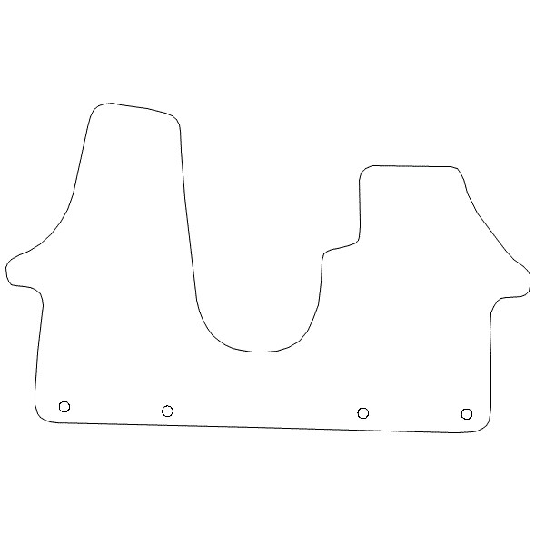 Volkswagen T5 Double Passenger Car Mats with Twist Turn Fixing